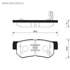 Колодки тормозные дисковые HI-Q SP1117