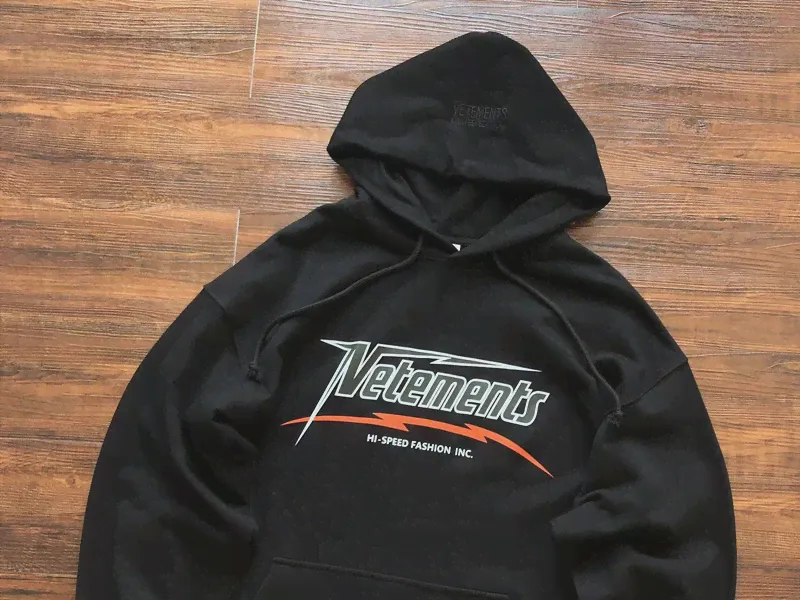 Новые 23SS Hi-Speed ​​Vetements Men Men Women Женщины негабарные черные толстовок VTM.