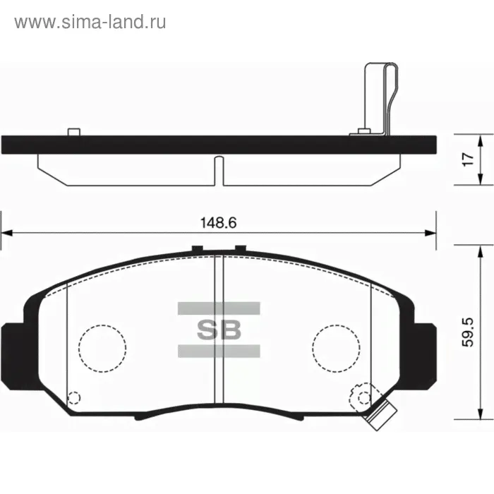 Колодки тормозные дисковые HI-Q SP2012