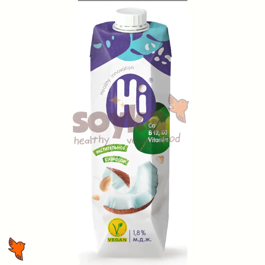 Напиток соевый с кокосом 1.8% «Hi», 1л